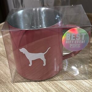 PINK white dog Metal Mug